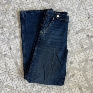 Express wide leg blue jeans size 4 regular